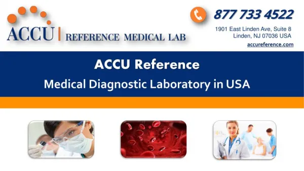 Affordable Lab Tests in NJ by Accu Reference MedicalLab