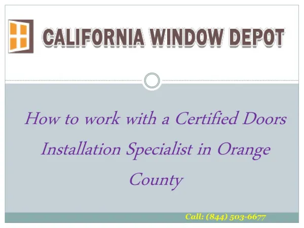 Certified Doors Installation Specialists