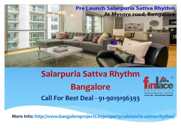 Salarpuria Sattva Rhythm, New Launch Price List, Bangalore