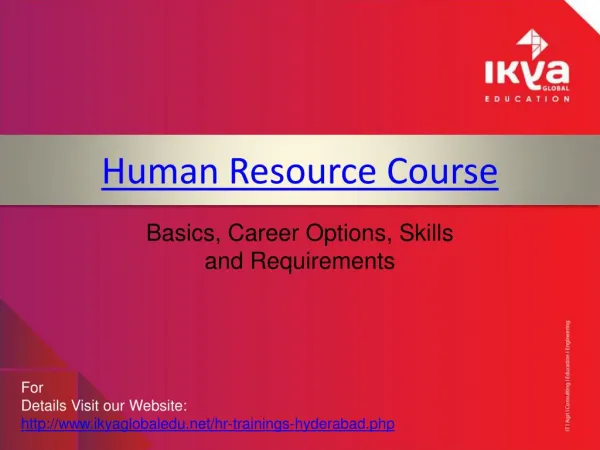 HR Training in Hyderabad - Ikya Global Edu