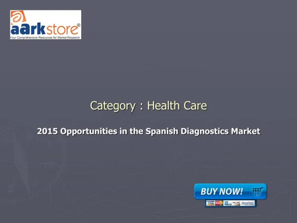 2015 Opportunities in the Spanish Diagnostics Market