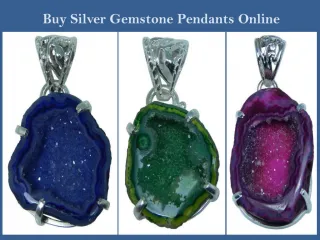 Buy Silver Gemstone Pendants Online