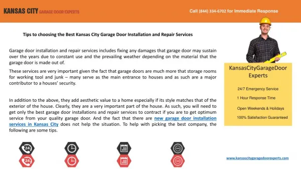 Tips to choose the Best Kansas City Garage Door Installation