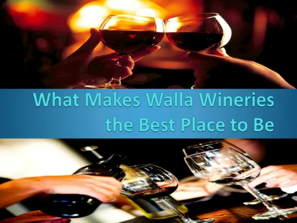 What Makes Walla Wineries the Best Place to Be