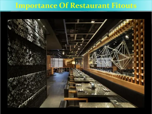 Importance Of Restaurant Fitouts
