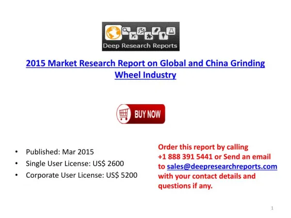 Global and China Grinding Wheel Industry Research Overview &