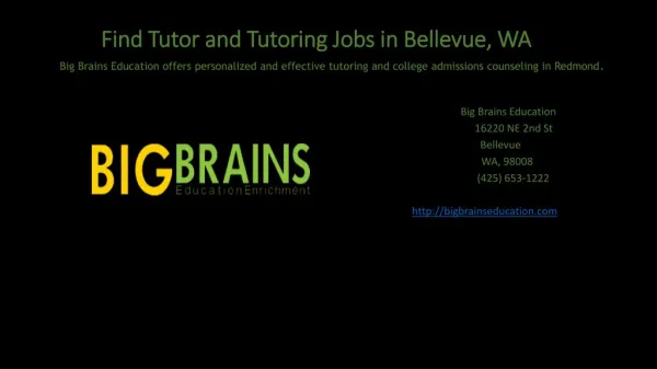 Find Your Admission Counselor job in Bellevue