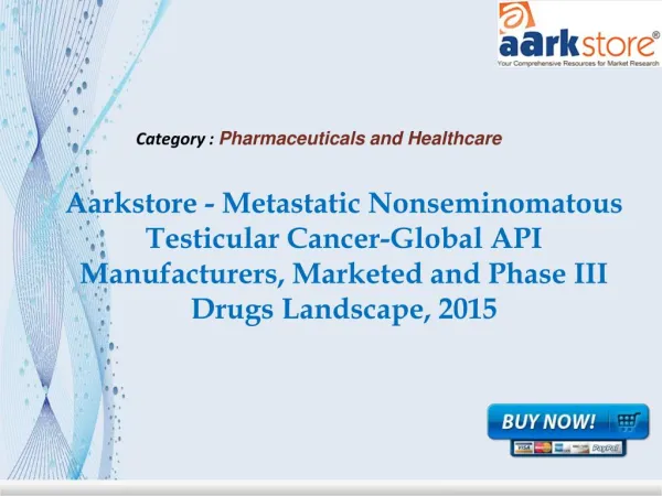 Aarkstore - Metastatic Nonseminomatous Testicular Cancer