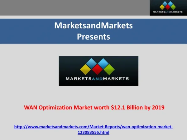 WAN Optimization Market worth $12.1 Billion by 2019