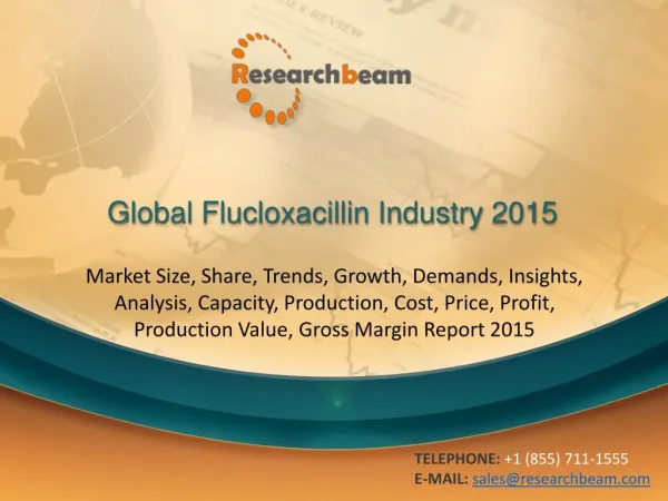 Global Flucloxacillin Industry Size, Share, Market Trends