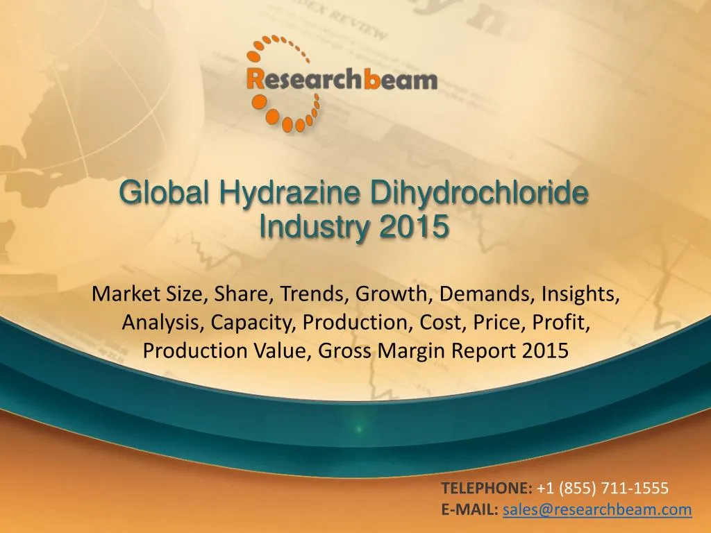 global hydrazine dihydrochloride industry 2015