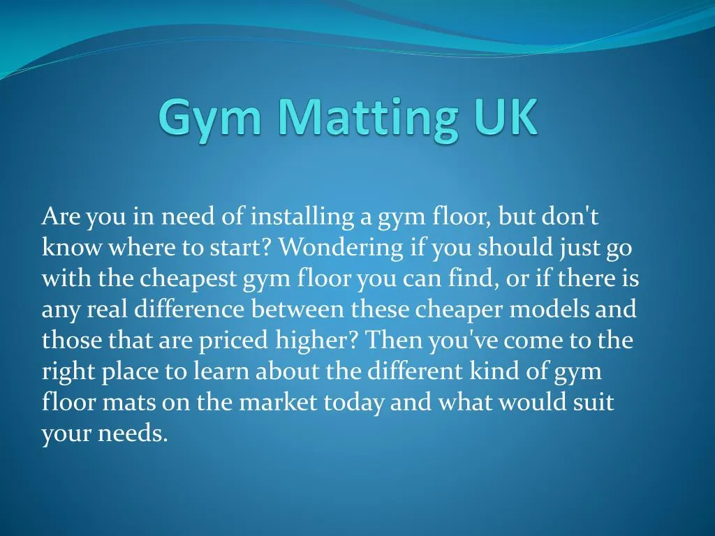 gym matting uk