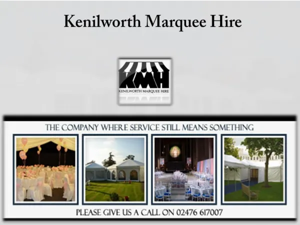 Applications of marquees