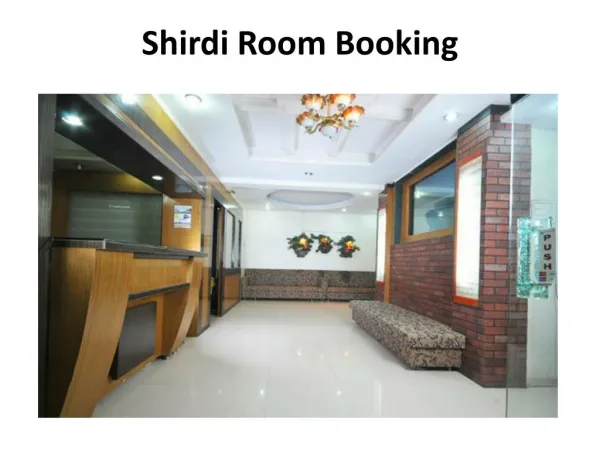 Room Booking in Shirdi