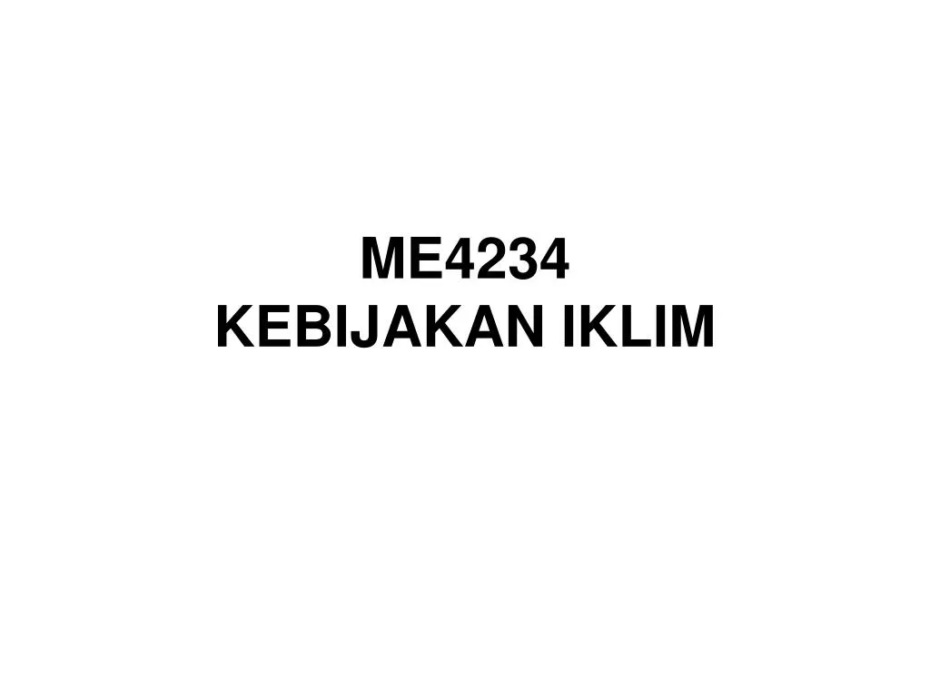 me4234 kebijakan iklim