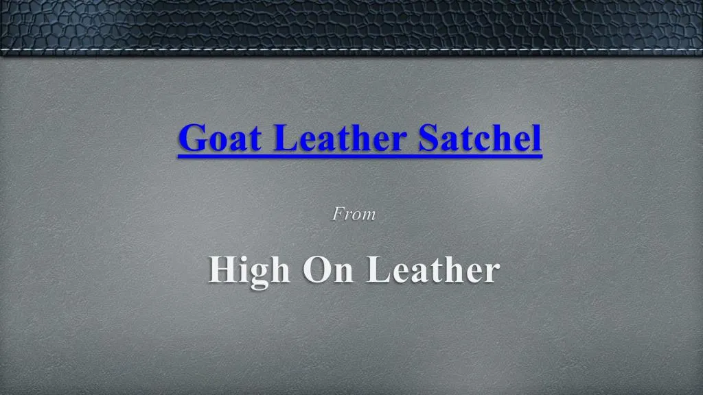 goat leather satchel
