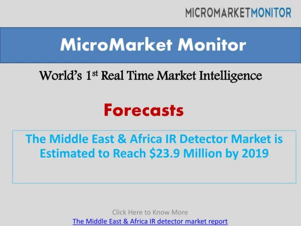 The Middle East & Africa IR Detector Market is Estimated to