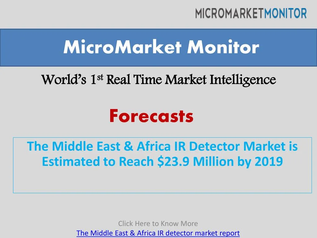 world s 1 st real time market intelligence