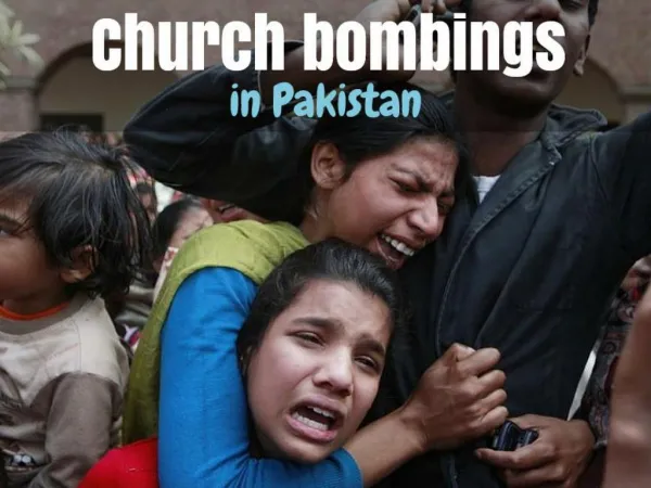 Church bombings in Pakistan