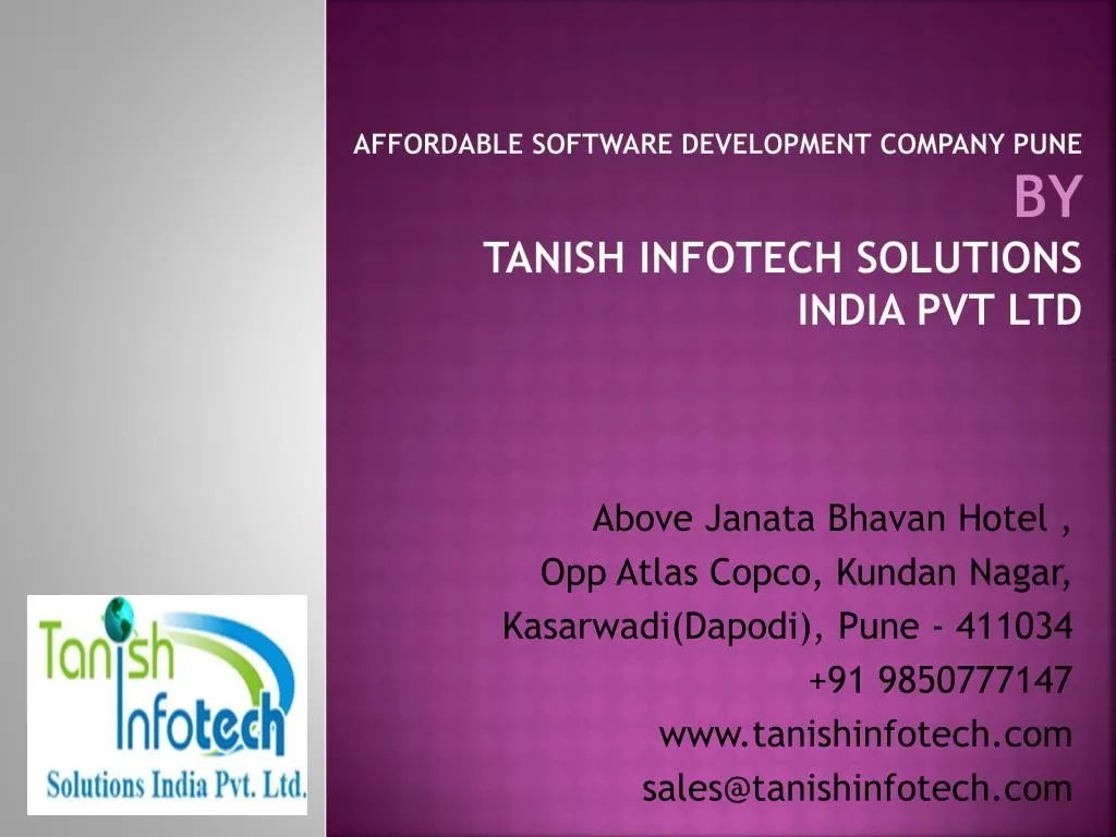 affordable software development company pune by tanish infotech solutions india pvt ltd