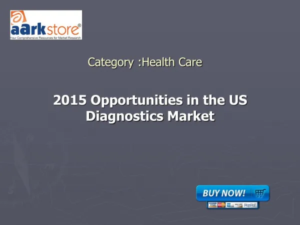 2015 Opportunities in the US Diagnostics Market