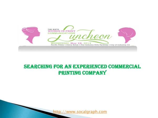 Searching For an Experienced Commercial Printing Company