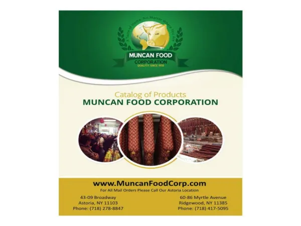 Fresh meat shop Astoria – Muncan Food Corp Products Catalog