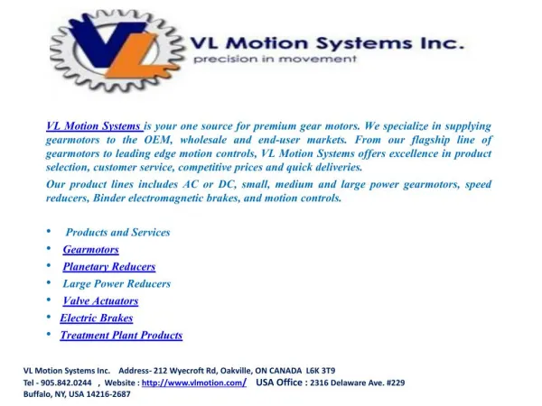 VL motion Systems