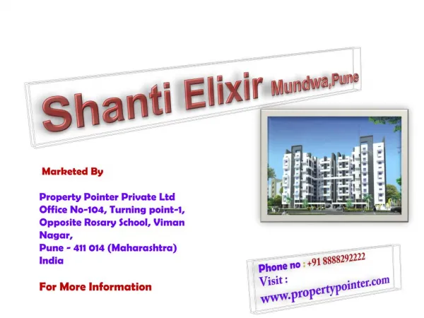 Flats in Mundwa Pune - Shanti Elixir - PropertyPointer.COM