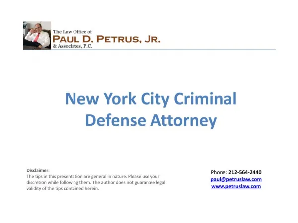 New York City Criminal Defense Attorney