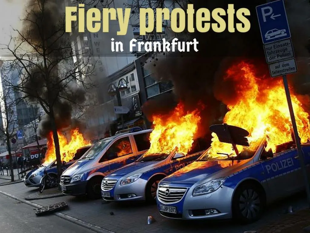 Fiery protests in Frankfurt
