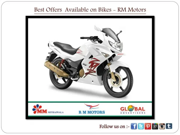 Best Offers Available on Bikes - RM Motors