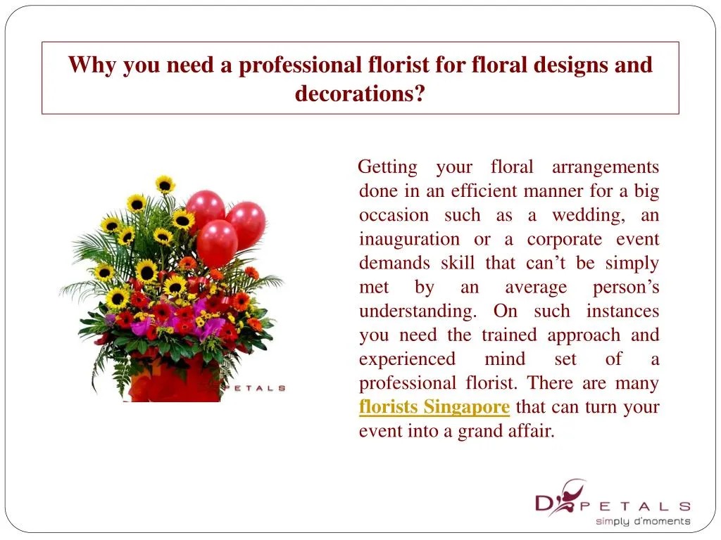 why you need a professional florist for floral designs and decorations