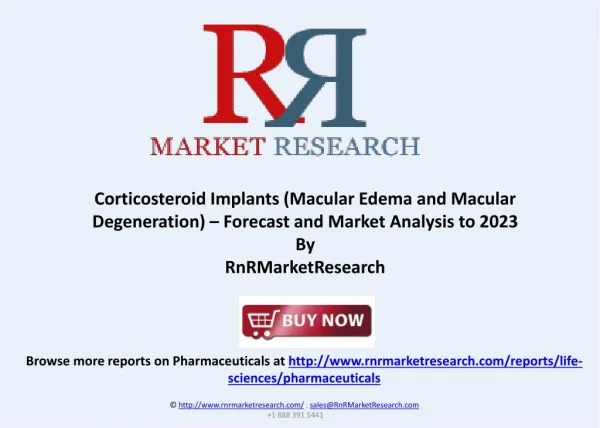 Corticosteroid Implants Macular Edema Market Report to 2023