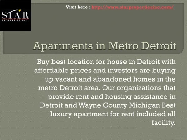 Buy Property in Detroit
