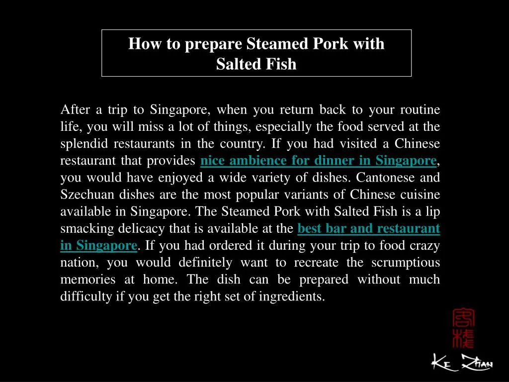 how to prepare steamed pork with salted fish
