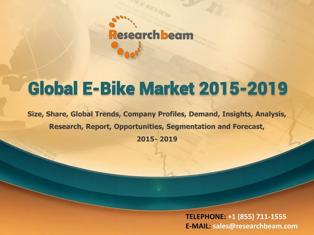 global e bike market 2015 2019
