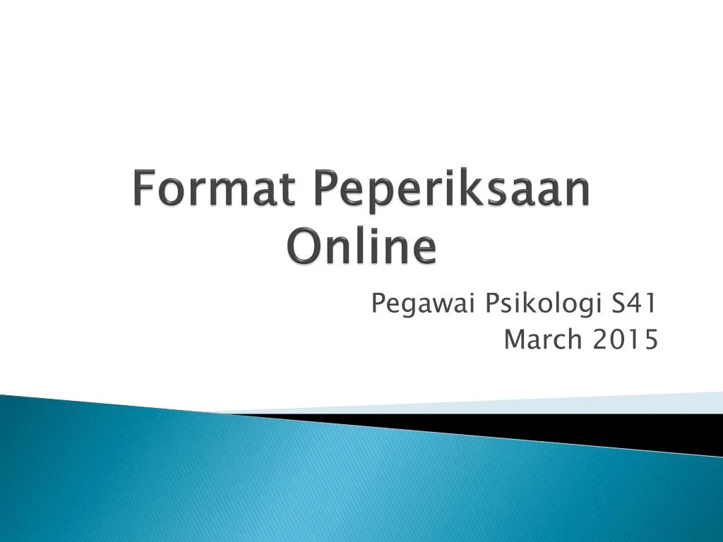 format peperiksaan online