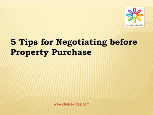5 Tips for Negotiating before Property Purchase
