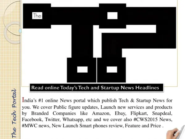 Read online Today Tech and Start-up News Headlines just in o