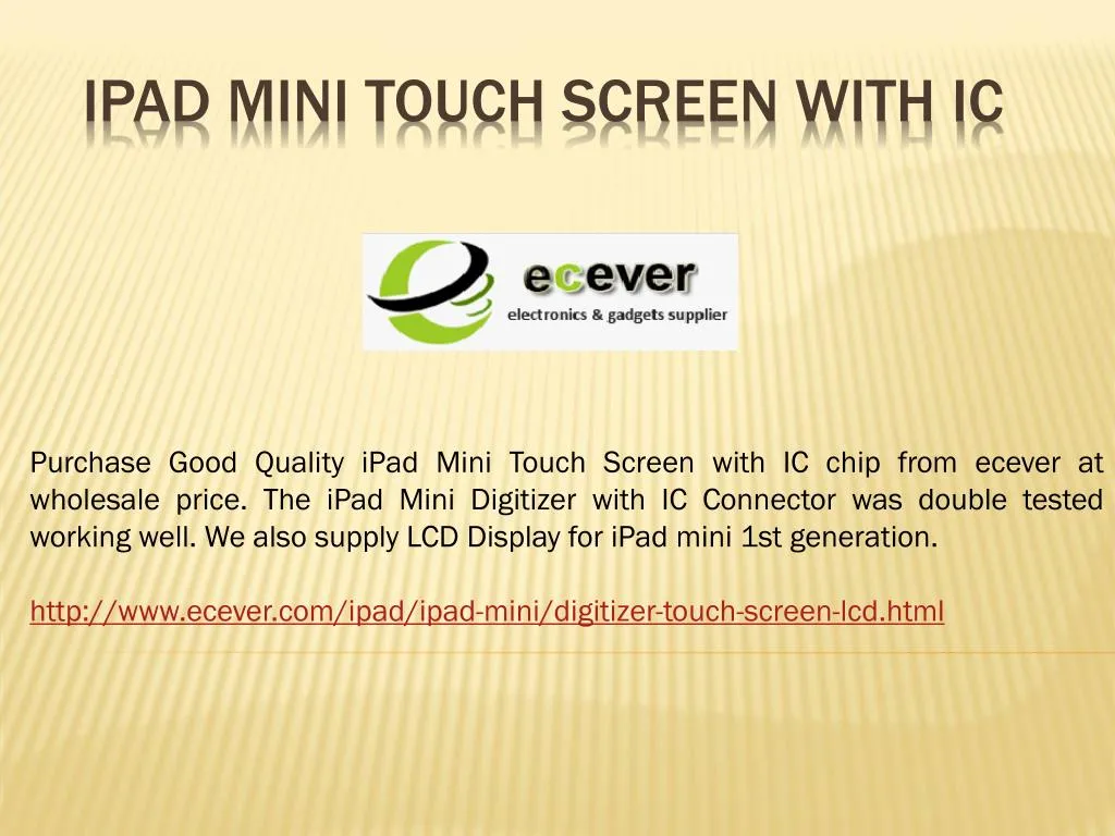 ipad mini touch screen with ic
