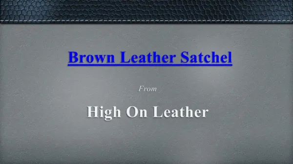 Tanned Leather Briefcase - High On Leather