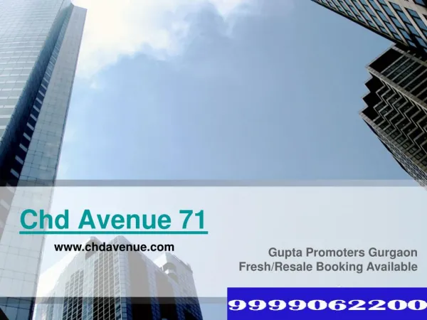 Chd Avenue 71 | Avenue 71 Ready to Move Apartments Gurgaon