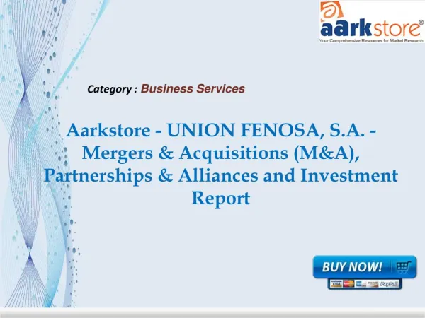 Aarkstore - UNION FENOSA, S.A. - Mergers & Acquisitions (M&A