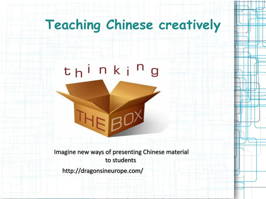 teaching chinese creatively