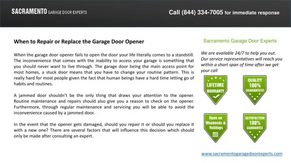 When to Repair or Replace the Garage Door Opener