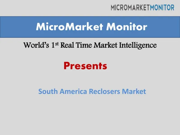 South America Reclosers Market