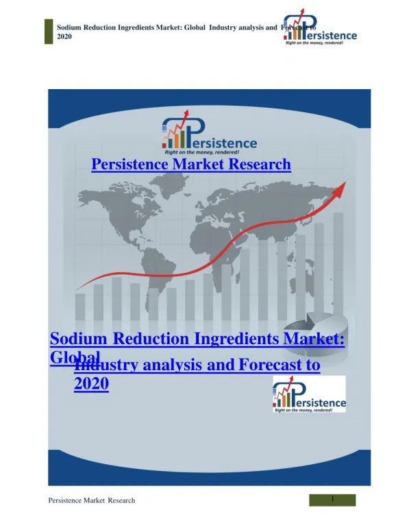 Sodium Reduction Ingredients Market: Global Industry analysi
