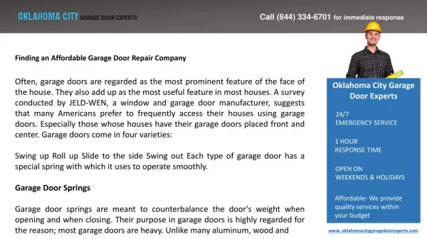 Finding an Affordable Garage Door Repair Company