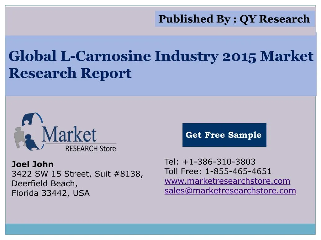 global l carnosine industry 2015 market research report